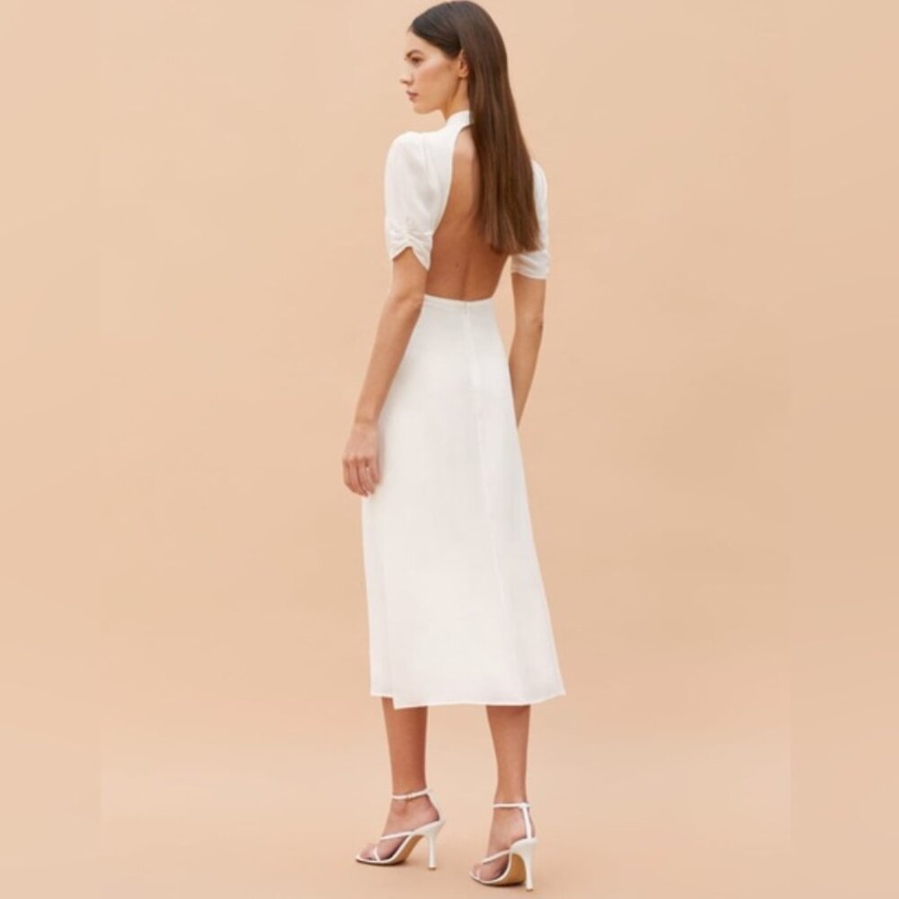 Reformation White Midi Dress
